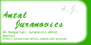 antal juranovics business card